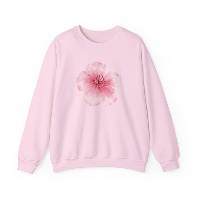 light pink hibiscus sweatshirt