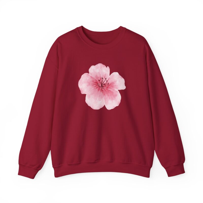 cardinal red hibiscus sweatshirt