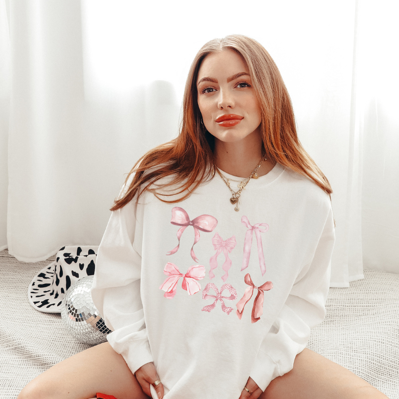 Coquette Pink Bows Sweatshirt