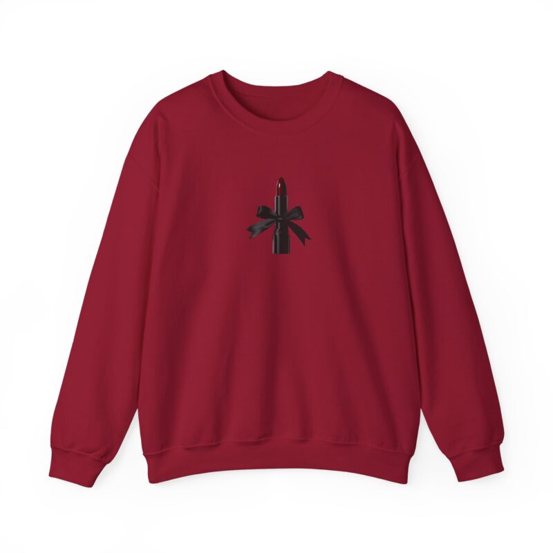 cardinal red dark coquette sweatshirt